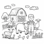 Bauernhof mit Tieren