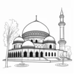 Moschee Ramadan Ausmalbild